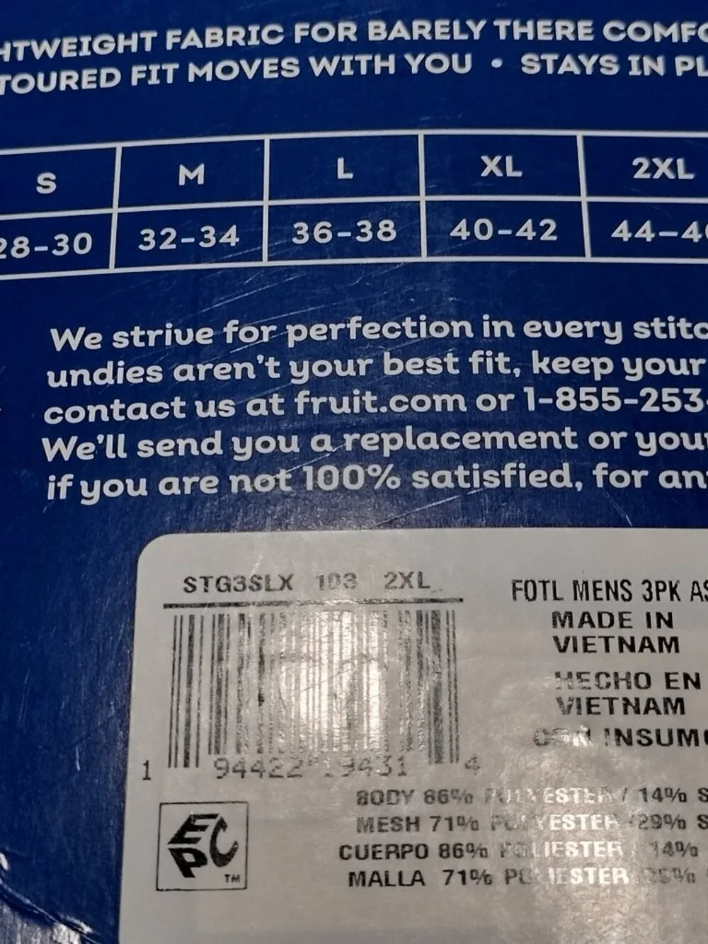 Fruit of the Loom brand new
